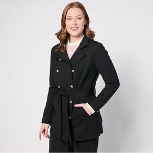 Studio Park x Shawn Killinger Double Button Ponte Coat 
Size M